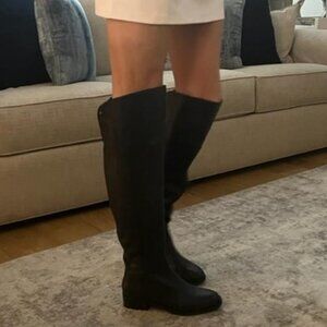 Vince Camuto “Jorshie” Black Leather Over the Knee Boots U.S. Size 7M
